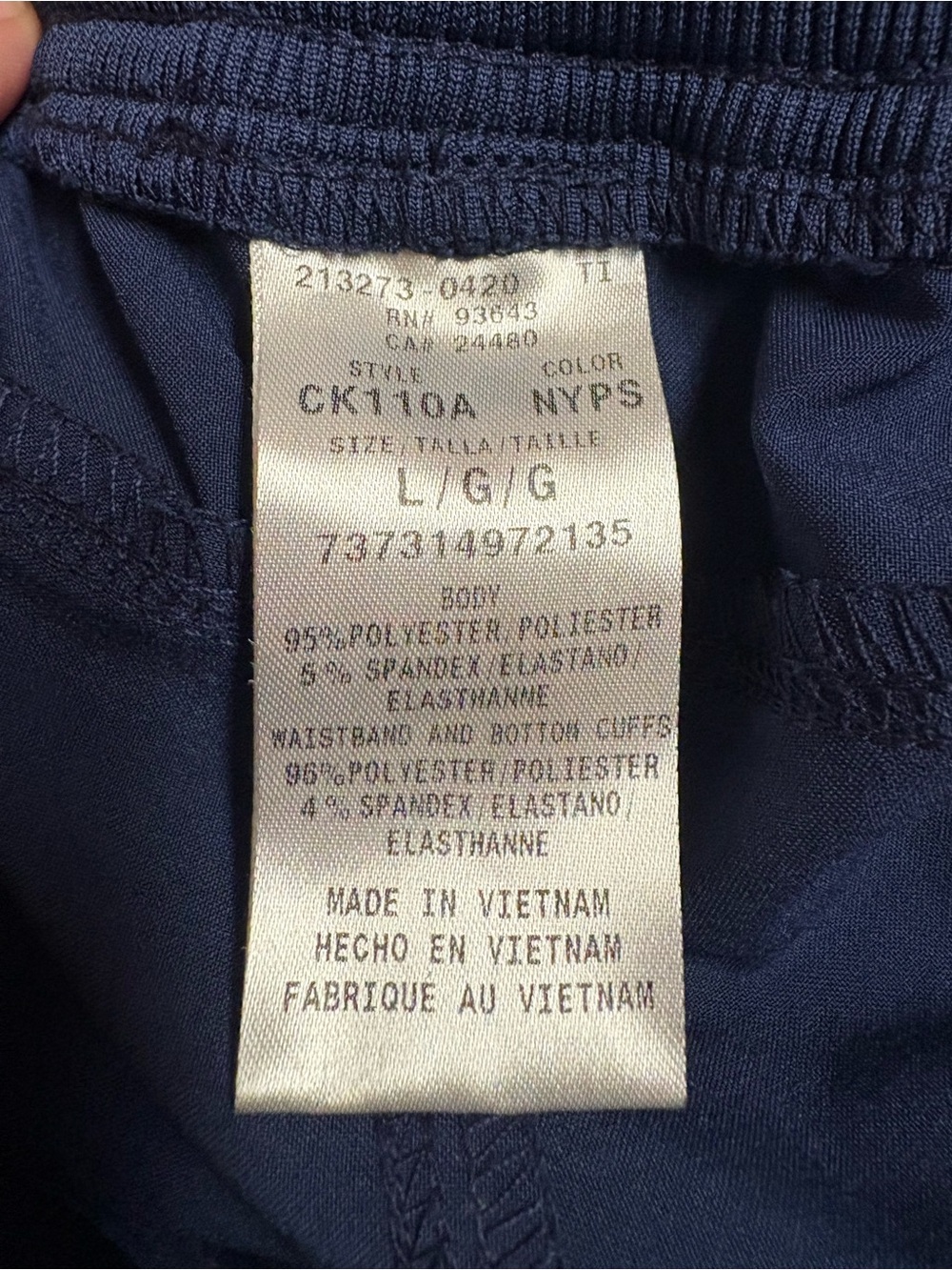Cherokee Infinity Navy Jogger Scrub Pants Size Large CK110A - Picture 3 of 4